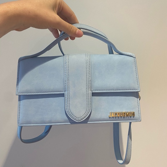 Jacquemus Handbags - Grand Bambino Jacquemus Blue Suede
